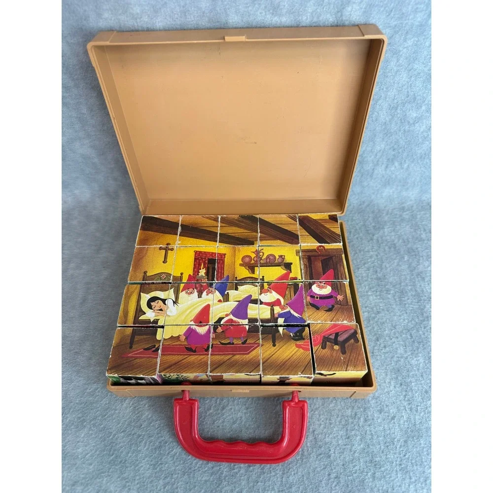 VTG German Eichhorn Wooden Picture Cubes Puzzles‎ Kids West Germany Fairy Tales